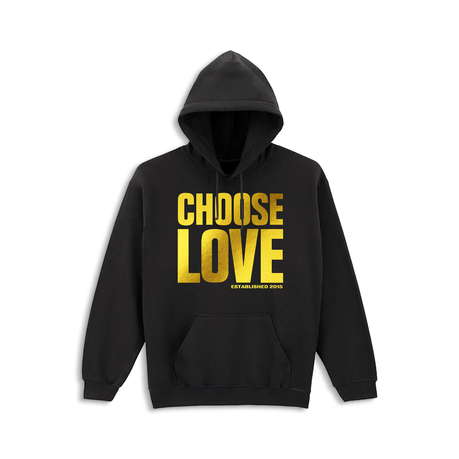 トップス KATHARINE HAMNETT LONDON zip hoodie Choose Love Gold Foil Hoodie
