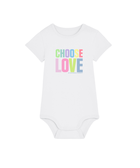 Choose Love Summer Baby Grow By Katharine Hamnett