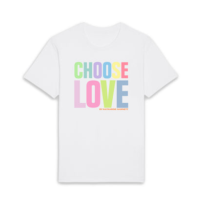 Choose Love White Summer T-Shirt By Katharine Hamnett