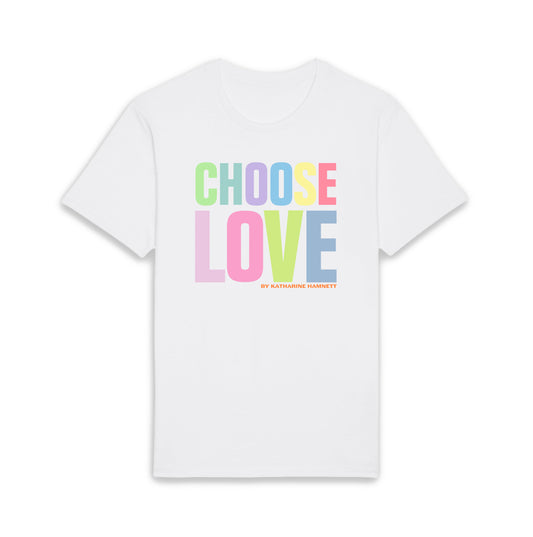 Choose Love White Summer T-Shirt By Katharine Hamnett