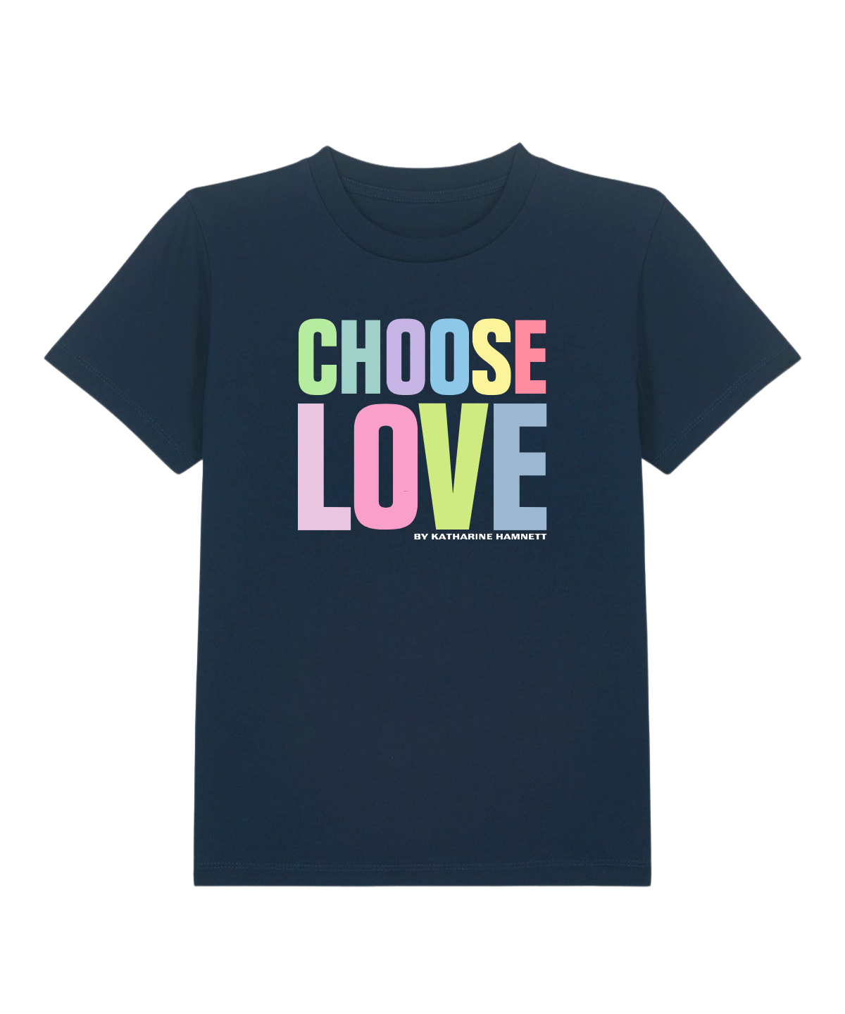 Choose Love Kids Navy Summer T-Shirt By Katharine Hamnett