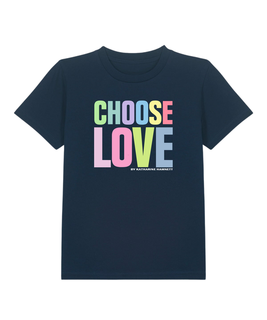 Choose Love Kids Navy Summer T-Shirt By Katharine Hamnett