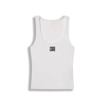 Choose Love White Tank Top
