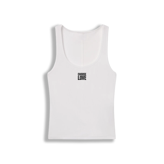 Choose Love White Tank Top