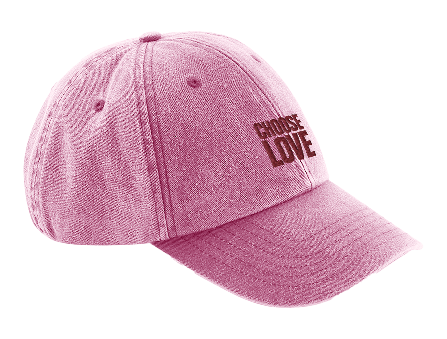 Choose Love Baby Pink Baseball Cap