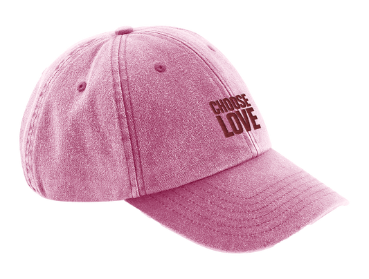 Choose Love Baby Pink Baseball Cap